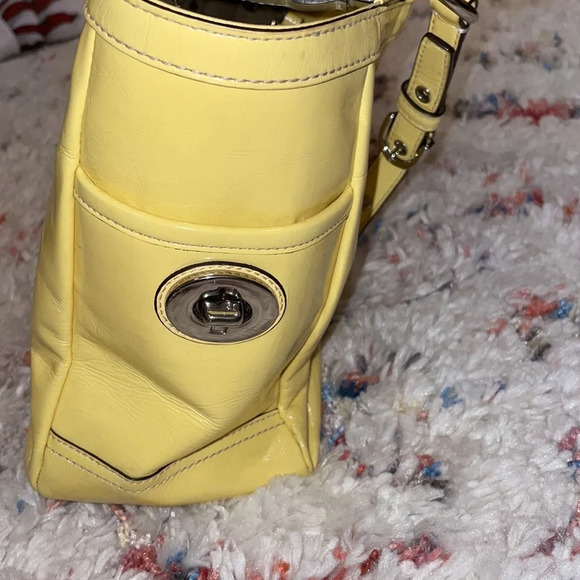 Coach Ashley Patent Leather Satchel Shoulder Bag - Picture 4 of 8